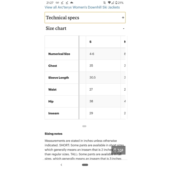 Arc'teryx Scimitar Ski Jacket (Shashka/Sentinel) - Picture 4 of 13